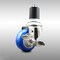 Service Caster 3 Inch 316SS Blue Polyurethane Swivel 1-7/8 Inch Expanding Stem Caster Brake SCC-SS316EX20S314-PPUB-BLUE-TLB-178 - alternate 1